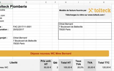 Télécharger votre modèle de facture du bâtiment gratuit