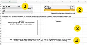 exemple de devis fourni par Tolteck