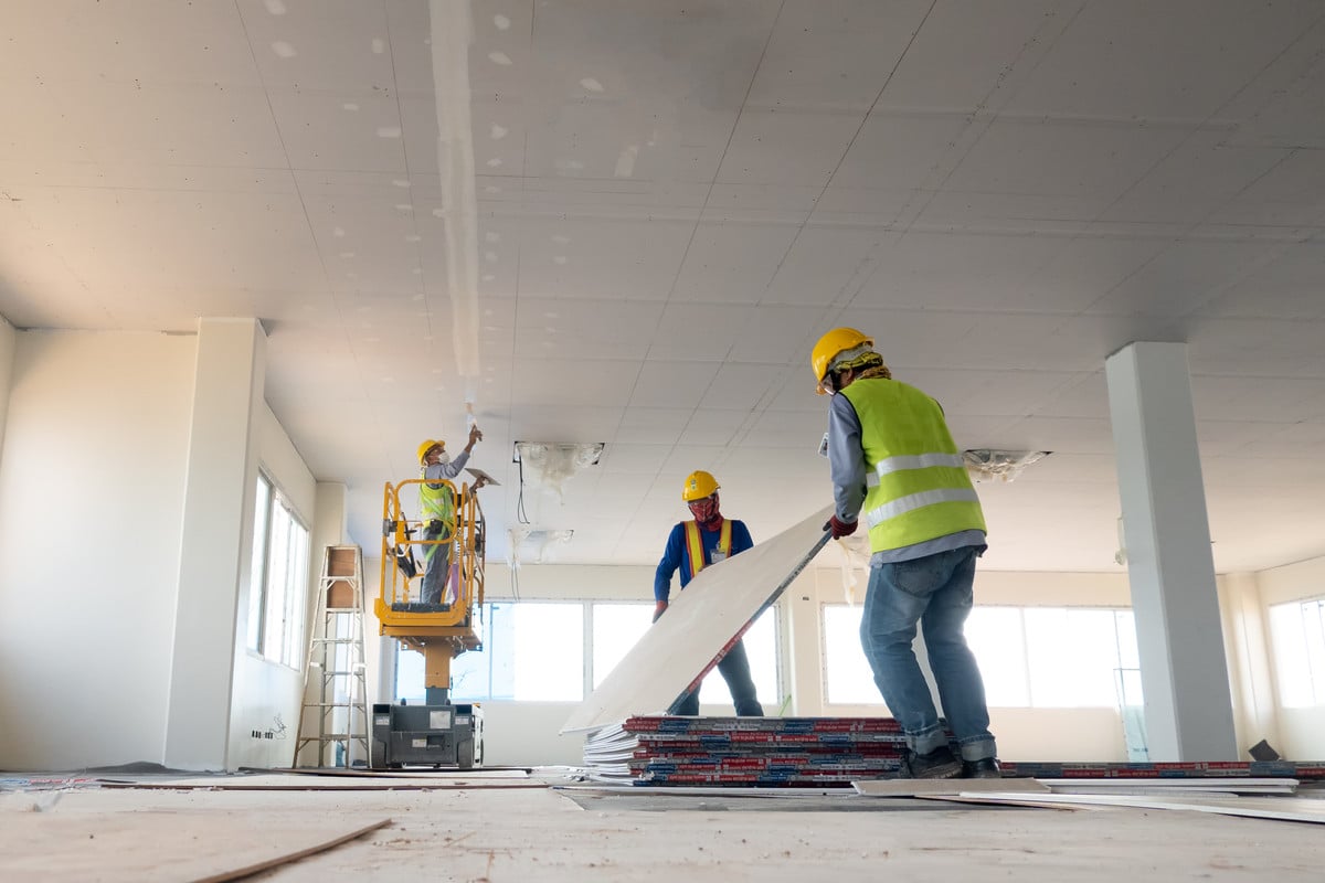 Artisans sur le chantier