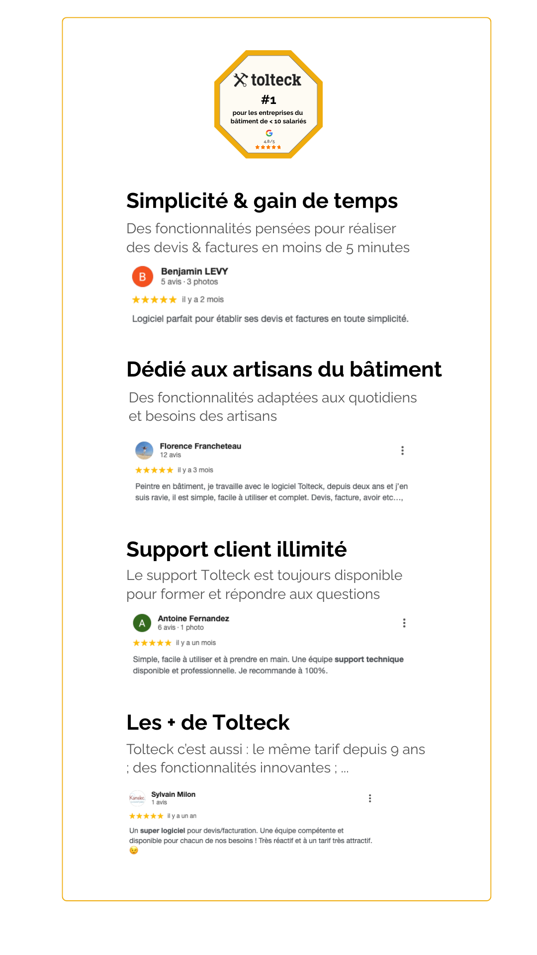 Les différents avantages de Tolteck (le meilleur logiciel de devis et factures pour artisans) 