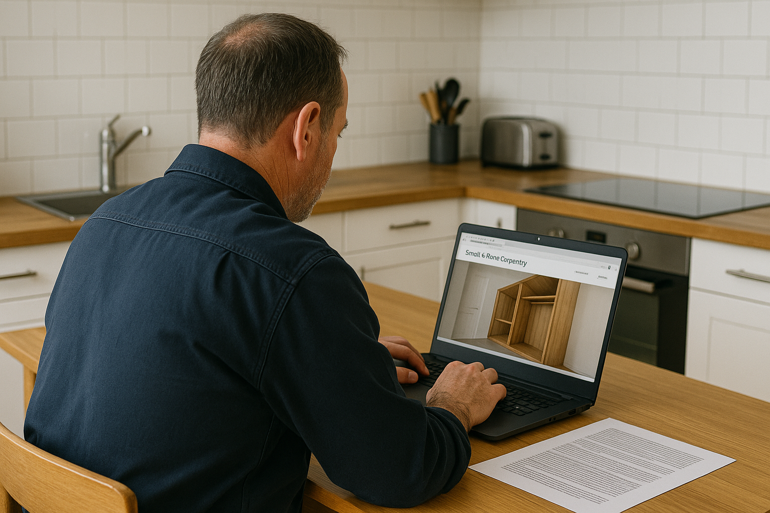 Image artisan cherchant sur Internet artisan cherchant sur Internet