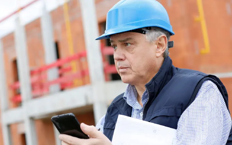 Artisan du batiment sur le chantier